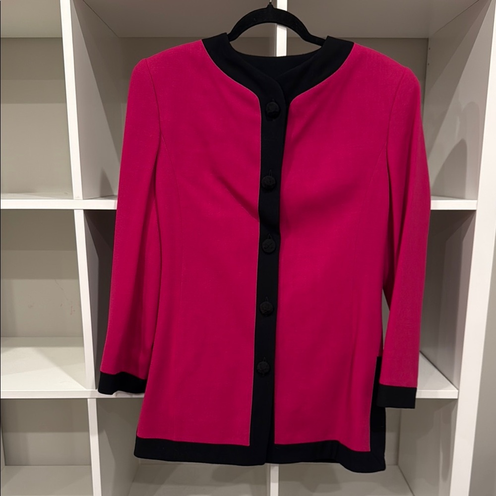 NWT: Ellen Tracy pink/fuchsia wool suit coat, size 8P